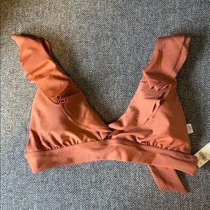 Ruffle Bikini top size large.